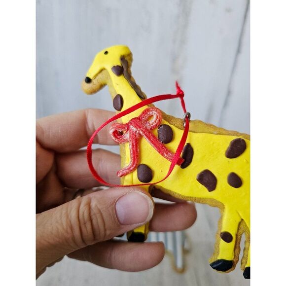 Vintage giraffe elephant cookie ornament baker dessert set Xmas tree - Picture 5 of 7